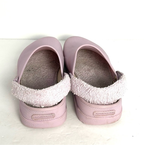 Coach Lola Clog Water Resistant Rubber Terrycloth Lined Shoes Purple Womens 10 - Picture 4 of 13